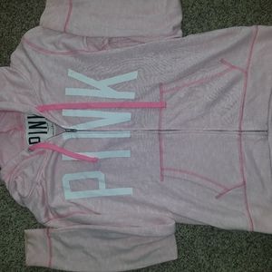 PINK ZIP UP HOODIE
